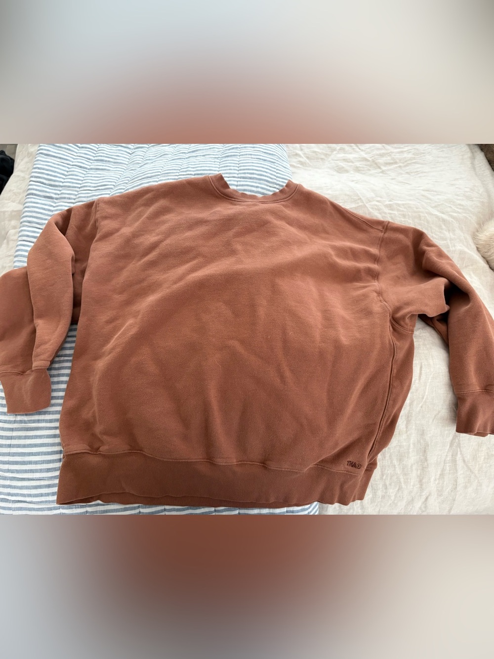Artizia TNA Cozy Sweatfleece Boyfriend Crew Sweatshirt 2xl